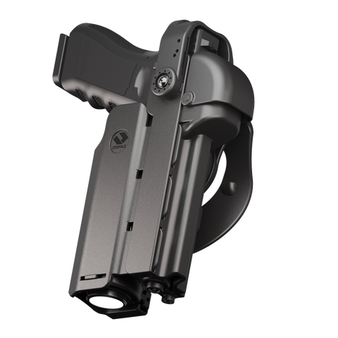 Orpaz T40 Light-Bearing Holster – Left Handed Universal OWB Tactical Holster, Level 2 & Level 3 Security, Compatible w/Most Pistol Lights, Optics-Ready, Adjustable, Fits Most Pistols Paddle Pro Magnetic Large