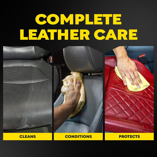 Meguiar's Gold Class Rich Leather 3-in-1 Spray, 15.2 oz – Cleans, Conditions & Protects Leather with UV Shield, Non-Greasy Finish, 6 Packs