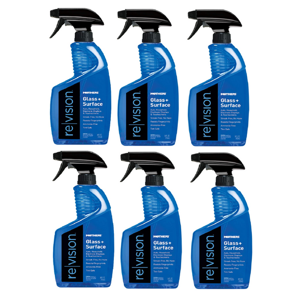 Mothers reVision Glass and Surface Cleaner Streak Free Shine Safe on Auto and Home Surfaces, 24 fl. oz, 6 Packs