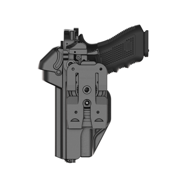 ORPAZ T41 PRO Universal Adjustable Holster, Level 3 Security, Hood Guard & Magnetic Retention, Optics Ready OWB Polymer Duty Holster, Made in Israel Molle