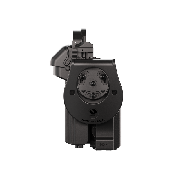 Orpaz T40 Pro G17 Duty Holster with Large Light Holster w/ Magnetic Optic cover, Compatible with Glock 17 Pistol Holder with Laser Mounted Light and Optics with Paddle