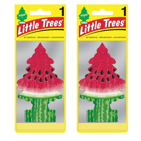 Little Trees Hanging Car Air Freshener, Watermelon, 2-Pack