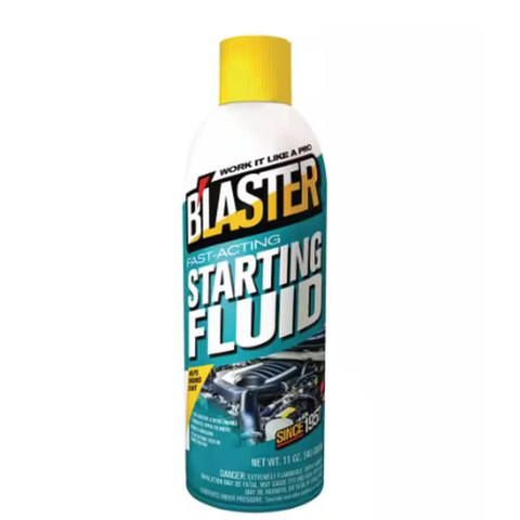 B'laster Fast-Acting Engine Starting Fluid Spray, Helps Start Gasoline & Diesel Engines in Extreme Cold, Upper Cylinder Lubrication, Reduces Friction and Corrosion, 11 oz