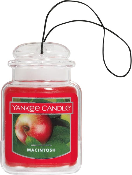 Yankee Candle Car Jar Ultimate Auto & Home Odor Neutralizing Gel Air Freshener, Macintosh, 4 Packs