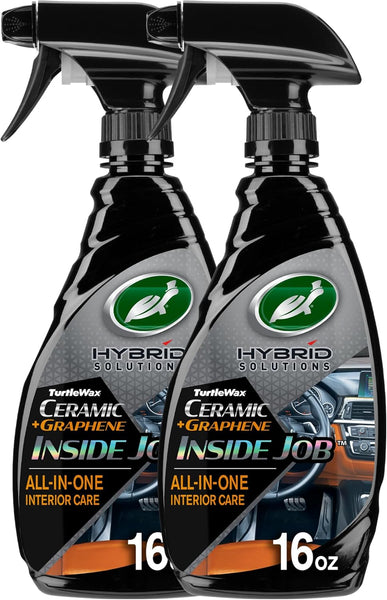 Turtle Wax Ceramic Graphene Inside Job, Cleans, Conditions, Deodorizes and Protects Interior Surfaces, 16 Fl Oz. 2 Packs