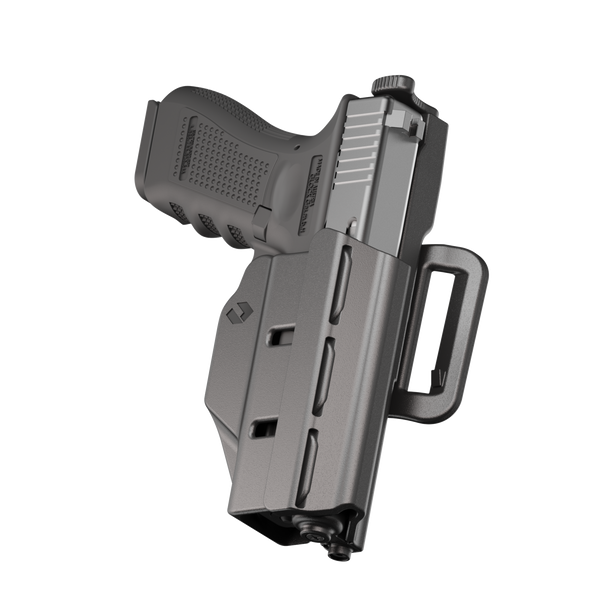 ORPAZ T41 Level 2 Universal Adjustable Holster, Magnetic + Mechanical Retention, Optics Ready OWB Polymer Duty Holster, Made in Israel Belt Loop