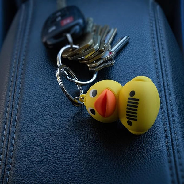 Plasticolor Key Chain, Jeep Rubber Duck with Grill PVC Key Chain