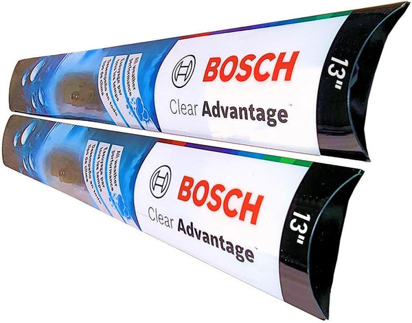 Bosch 13CA Clear Advantage Windshield Wiper Blade, 13 Inch, All-Weather Beam Style Wiper Blade, Smooth & Quiet Wiping Performance, 2 Pack