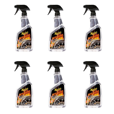 Meguiar's Hot Shine Tire Spray, 24 oz, Long-Lasting Wet Look Shine, 6 Packs