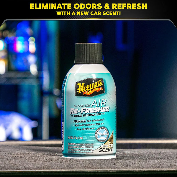 Meguiar's Whole Car Air Re-Fresher Odor Eliminator Mist, New Car Scent