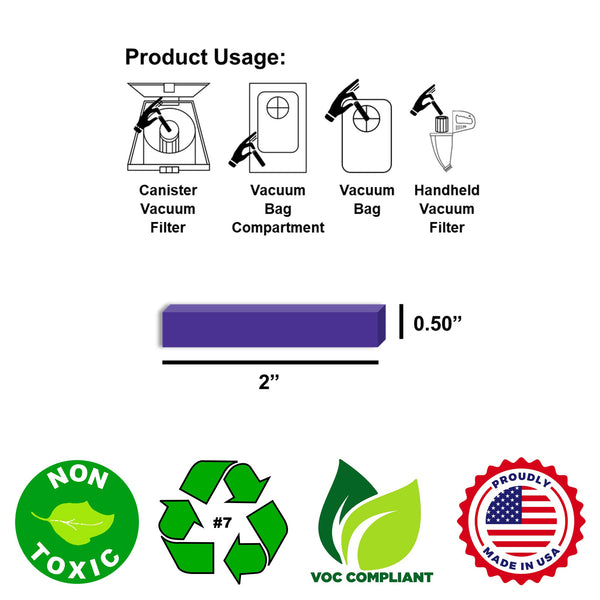 UltraScent Vacuum Stix Vacuum Deodorizer Sticks for All Vacuums, Long-Lasting Vacuum Air Freshener, Non-Toxic, Made in USA, 1-Pack w/ 4-Stix in the Spring Blossoms Scent