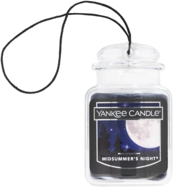 Yankee Candle Car Jar Ultimate Auto Odor Neutralizing Air Freshener Midsummer's Night (Pack of 4)
