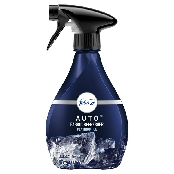 Febreze Fabric AUTO Car Spray Air Freshener, Odor Fighting, Platinum Ice, 12.5 fl oz, 2 Packs