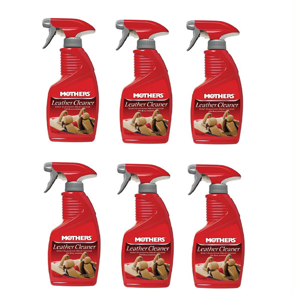 Mothers Leather Cleaner, Car Interior Leather Cleaner & Conditioner for Seats, Upholstery & Furniture Care, 12 oz - 6 Packs