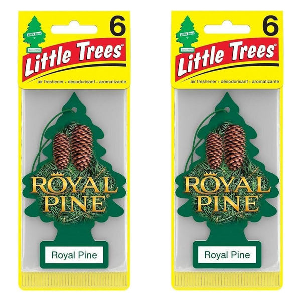 Little Trees Hanging Car and Home Air Freshener, Royal Pine Scent, 12 Pack