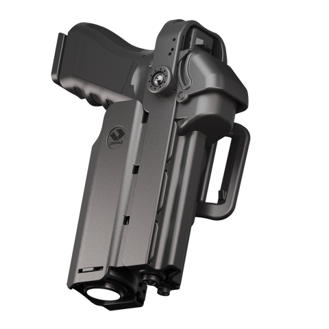 Orpaz T40 G22 Light-Bearing Holster – Left Handed OWB Tactical Holster, Level 2 & Level 3 Security, Compatible with Glock 22, Fits Most Pistol Lights, Optics-Ready, Adjustable T40 Pro Large Belt-Loop