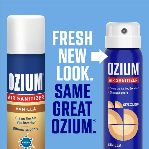 Ozium Air Sanitizer, 8 oz. Spray, Cleans the Air You Breath and Eliminates Odors, Vanilla Scent (3-PACK)