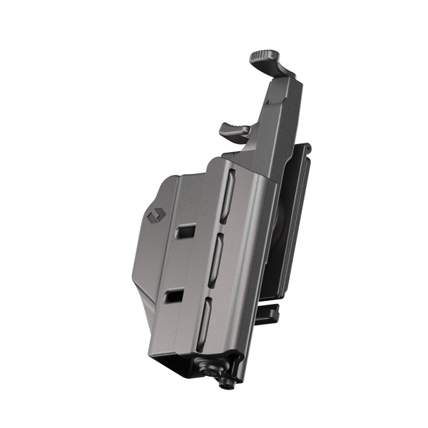 ORPAZ T41 Level 2 Universal Adjustable Holster, Magnetic + Mechanical Retention, Optics Ready OWB Polymer Duty Holster, Made in Israel Molle Pro