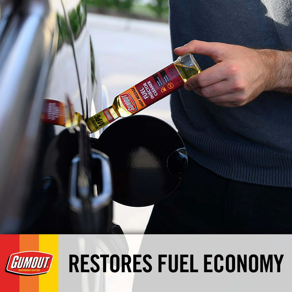 Gumout High Mileage Fuel Injector Cleaner, Improves Engine Performance & Fuel Economy, 6 fl oz, 6 Packs