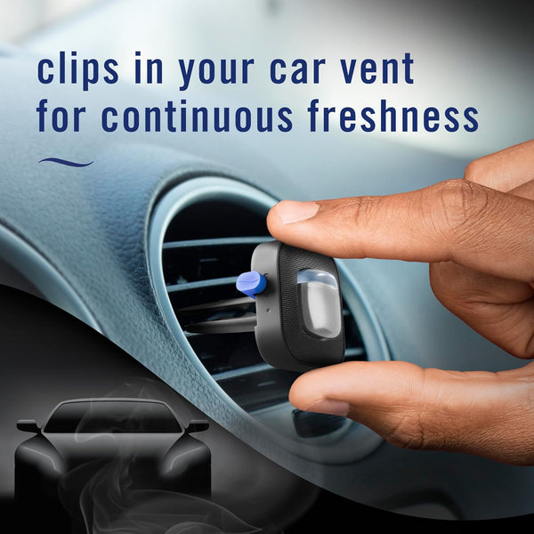 Febreze Car Air Freshener Vent Clip - Automotive Air Fresheners Noir Scent - Car Air fresheners and Odor Eliminator, 8 Pack