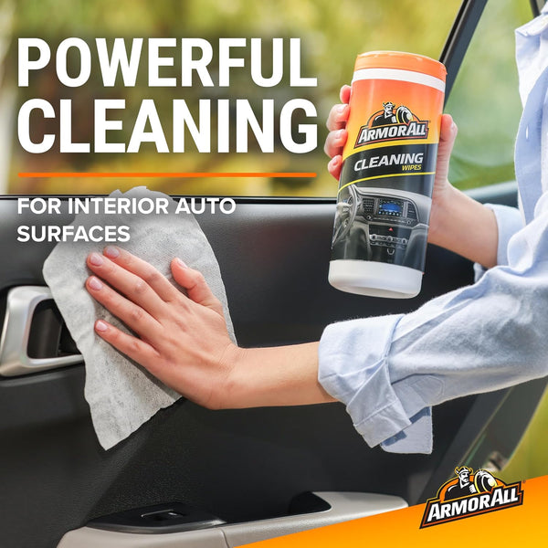 Armor All Protectant, Glass and Cleaning Wipes, 30 Count Each (Pack of 3)