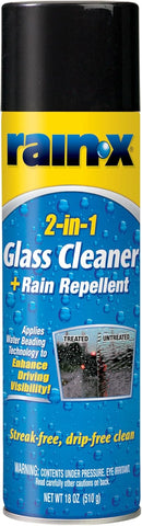 Rain-X 2-In-1 Glass Cleaner and Rain Repellent, Streak-Free Shine, Improves Visibility in Rain, Repels Water, Dirt & Sleet, Auto Glass Cleaner for Car Windows, Windshields & Mirrors, 18oz