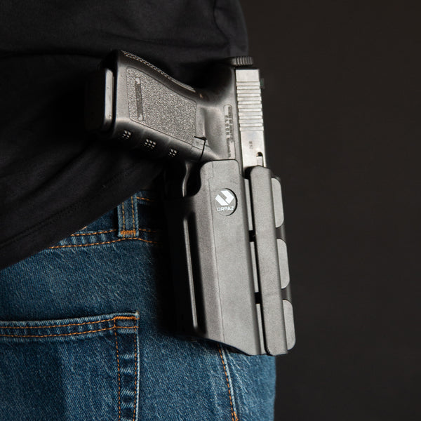 Orpaz Light Bearing Holster Compatible with Canik TP9 Holster with Light/Laser/Sight/Optics (Medium Pistol Lights, Paddle Attachment)