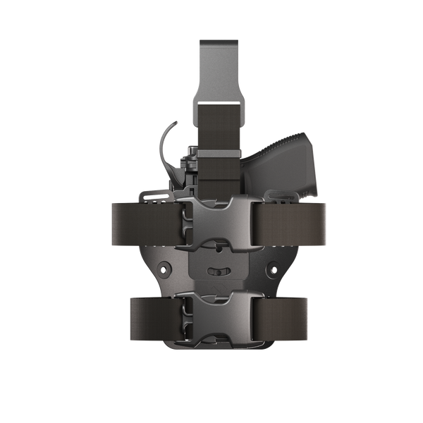 Orpaz Sigma G19 Duty Holster – Compatible with Glock 19 - OWB Tactical Holster with Level 3 or Level 2, Thumb Release, Optics-Ready, with Drop Leg Attachment