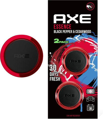 AXE Mini Car Air Freshener 2 Vent Clips in 1 Pack, Black Pepper & Cedarwood