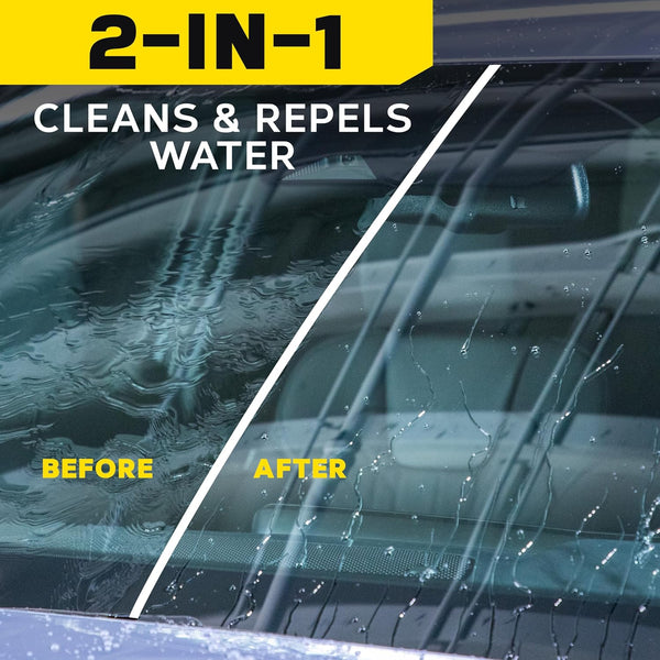 Meguiar's Ultimate Glass Cleaner & Water Repellent, Streak-Free Shine & Rain Protection, 16 oz