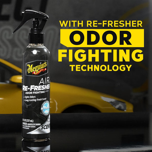 Meguiar’s Black Chrome Car Air Freshener Spray, Odor Eliminator & Long-Lasting Fresh Scent, 8 Oz