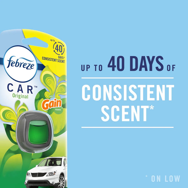 Febreze Vent Clip Car Air Freshener, Odor Eliminator, AUTO Noir Scent, 2 CLIPS
