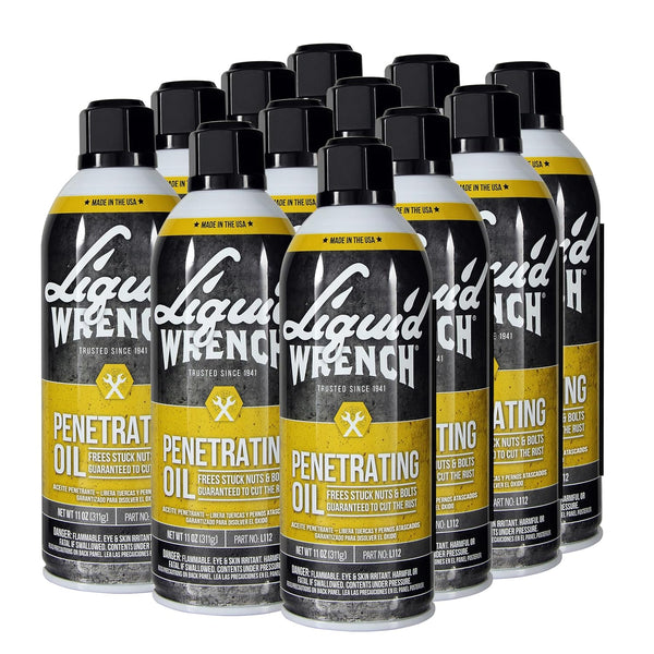 Liquid Wrench L112 Penetrating Oil Spray with CERFLON, Rust and Corrosion Penetrant for Stuck Nuts, Bolts, Locks and Hinges, 11 oz, 12 Packs