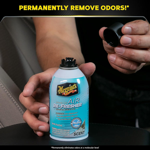 Meguiar's Whole Car Air Re-Fresher Odor Eliminator Mist, New Car Scent
