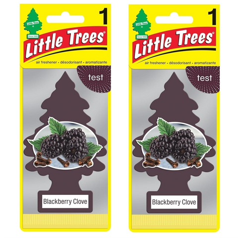Little Trees Hanging Car Air Freshener, Blackberry Clove, 2-Pack