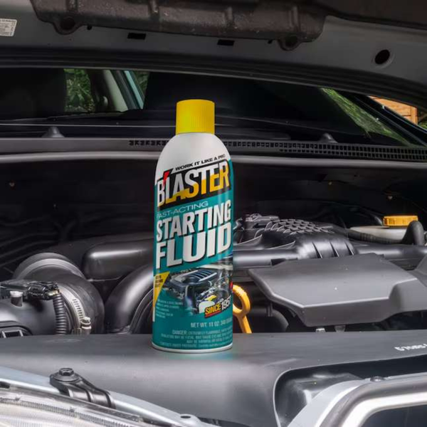 B'laster Fast-Acting Engine Starting Fluid Spray, Helps Start Gasoline & Diesel Engines in Extreme Cold, Upper Cylinder Lubrication, Reduces Friction and Corrosion, 11 oz, 2 Packs