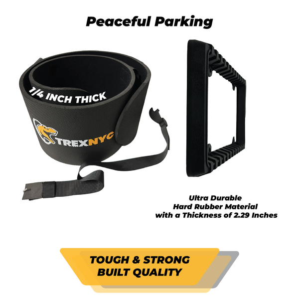 TrexNYC Rear Bumper Guard and Front Bumper Guard - Car Rear Bumper Protector - Front License Plate Bumper Guard, Slim Combo Kit