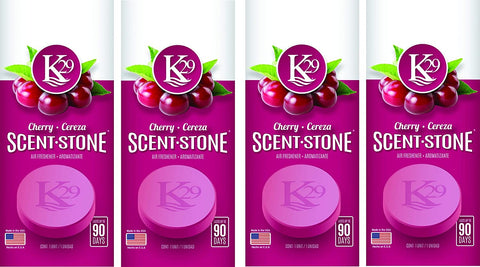 K29 Cherry Stone Air Freshener, Environmentally Safe and Long-lasting Fragrance, 4 Packs