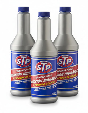STP Power Steering Fluid and Stop Leak, 354ml Spanish Label, 3 Pack