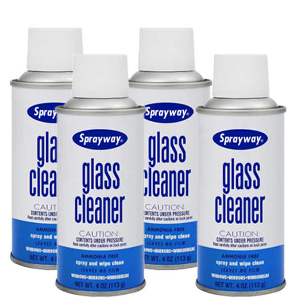 Sprayway Glass Cleaner 4oz: Streak-Free Window Cleaner and Glass Cleaner Spray, 4-Packs