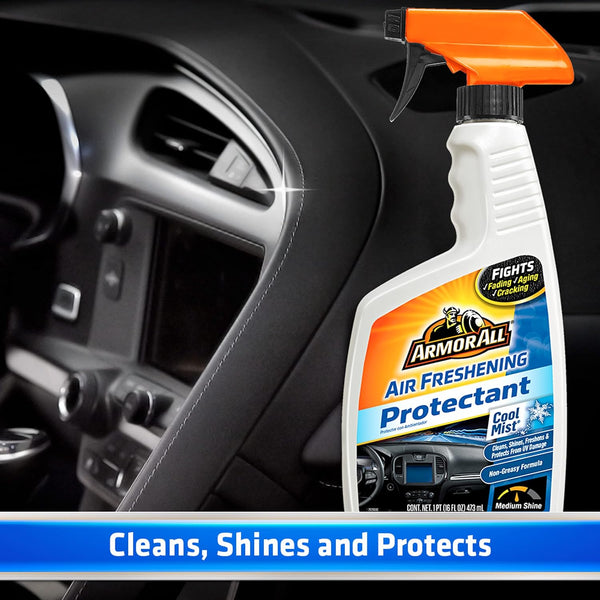 Armor All Car Air Freshener Protectant Spray, Car Interior Cleaner with UV Protection Against Cracking and Fading, Cool Mist, 16 Fl Oz.