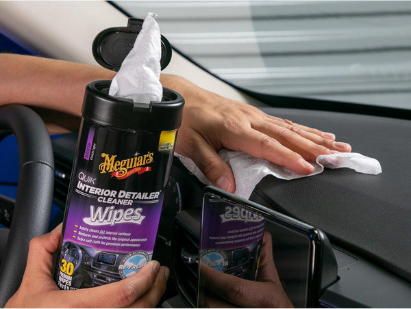 Meguiar's Quik Interior Detailer Wipes, Cleans, Protects & Refreshes All Car Surfaces, 30 Ct, 5 Pack