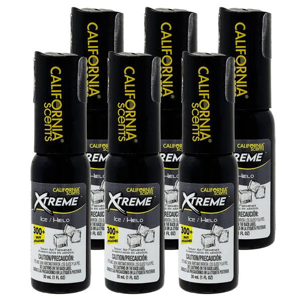 California Scents Xtreme 1 oz. Spray Air Freshener, Ice, 6 Packs
