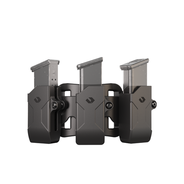 Orpaz Universal Pistol Magazine Pouch for 0.45 Caliber (Metal Only) Double Stack Magazine pouches (Belt Loop, Triple Magazine)