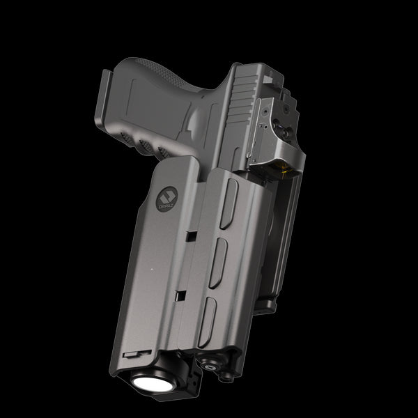 Orpaz T40 Light-Bearing Holster – Left Handed Universal OWB Tactical Holster, Level 2 & Level 3 Security, Compatible w/Most Pistol Lights, Optics-Ready, Adjustable, Fits Most Pistols Molle Pro Large