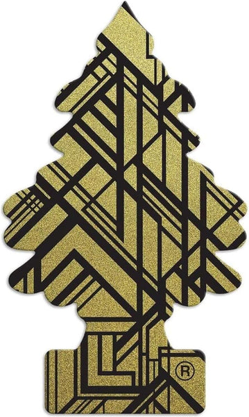 LITTLE TREES Car Air Freshener Hanging Paper Tree, Provides Long Lasting Scent for Car or Home, GOLD, 1 Pack