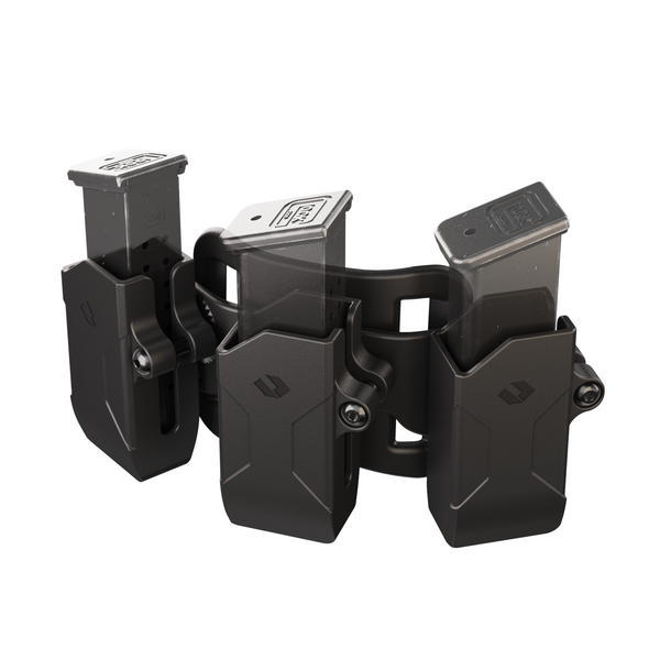 Orpaz Universal Pistol Magazine Pouch for 0.45 Caliber (Metal Only) Double Stack Magazine pouches (Belt Loop, Triple Magazine)