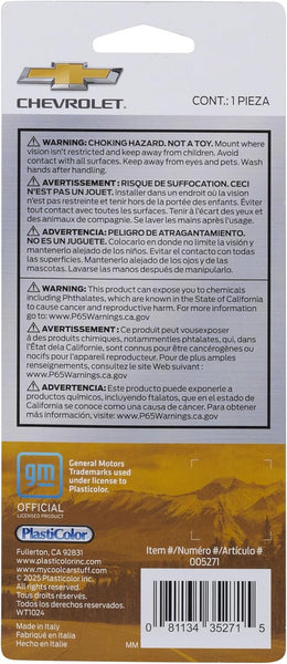 Plasticolor Chevrolet Logo Rectangular Vent Clip Solid Gel Air Freshener, Cedar Wood