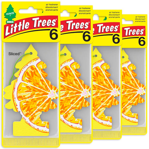 Little Trees Car Air Freshener Hanging Paper Tree for Home/Car, Sliced, 24 Pack