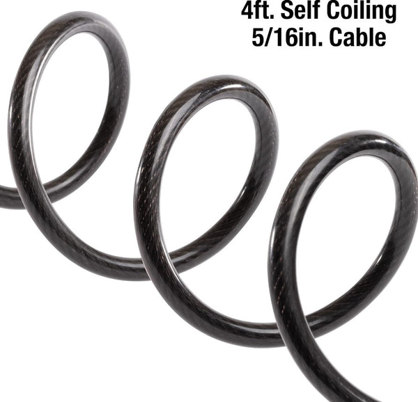 Master Lock Bike Lock Cable with Combination Black, 8143D, 2 Packs